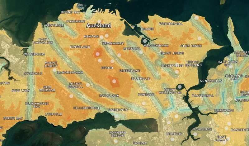 Auckland Volcanoes Map